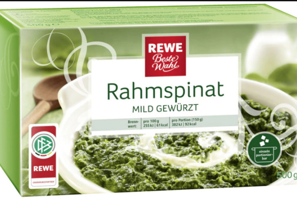 Achtung, Rückruf von Rewe-Rahmspinat!