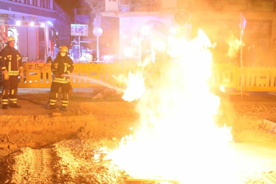 Schon wieder Flammen auf Connewitz-Baustelle