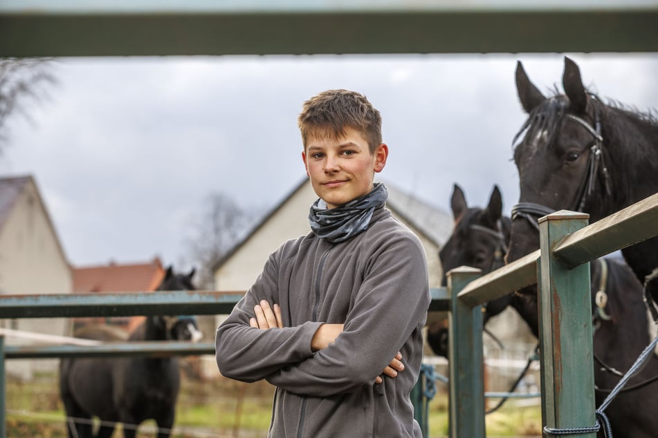 Beno Skoda (14) aus Panschwitz-Kuckau ist bereit für seine Premiere beim Osterreiten.