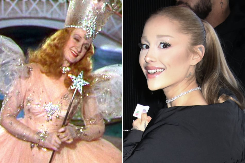 Ariana Grande (r.) was surprised with the original 1939 Glinda wand on The Drew Barrymore Show!