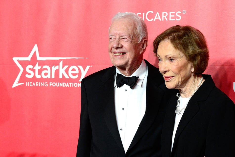 Former president Jimmy Carter (l.) and former First Lady Rosalynn Carter (r.) attend the 25th anniversary MusiCares 2015 Person Of The Year Gala on February 6, 2015.