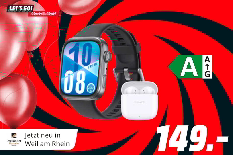 Huawei-Fitnesstracker Fit 4 PLUS Freebuds SE 2
für 149 Euro.