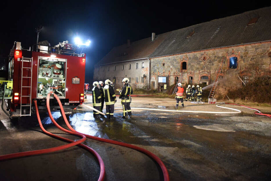 Die Feuerwehr konnte die Scheune in Zittau löschen.