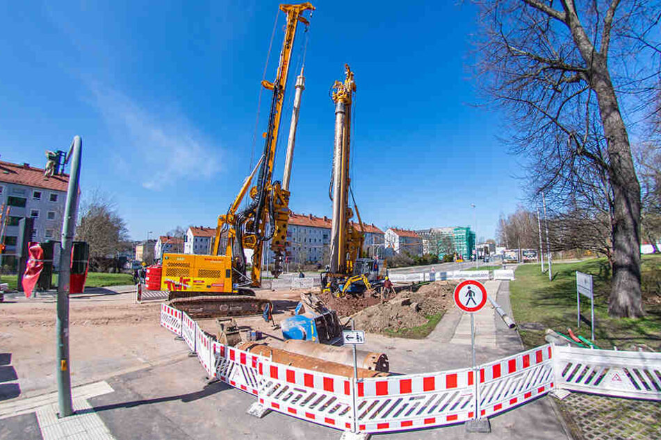 Ab Montag kommt es in der Zschopauer Straße Einmündung Bahnhofstraße zu weiteren Einschränkungen. Schon seit März wird zwischen Ritterstraße und Annenstraße gebaut.