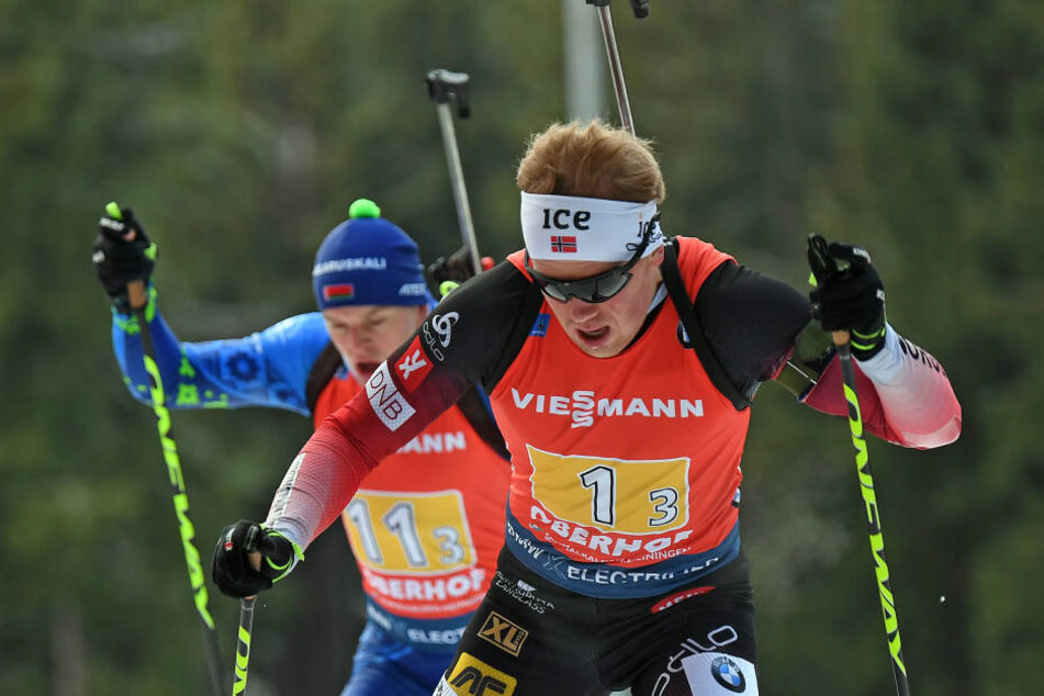 Die Norweger, hier mit Johannes Dale, gewannen die Staffel der Männer in Oberhof.