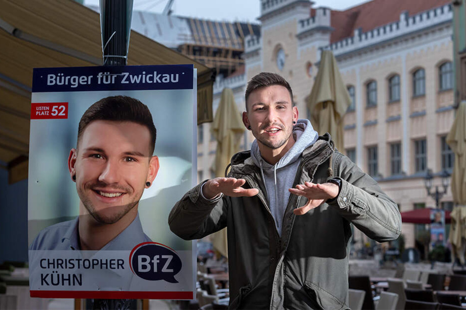 Vor wenigen Monaten kandidierte Christopher Kühn (29) für den Stadtrat. Jetzt wurde er zum BfZ-Fraktions-Chef gewählt.