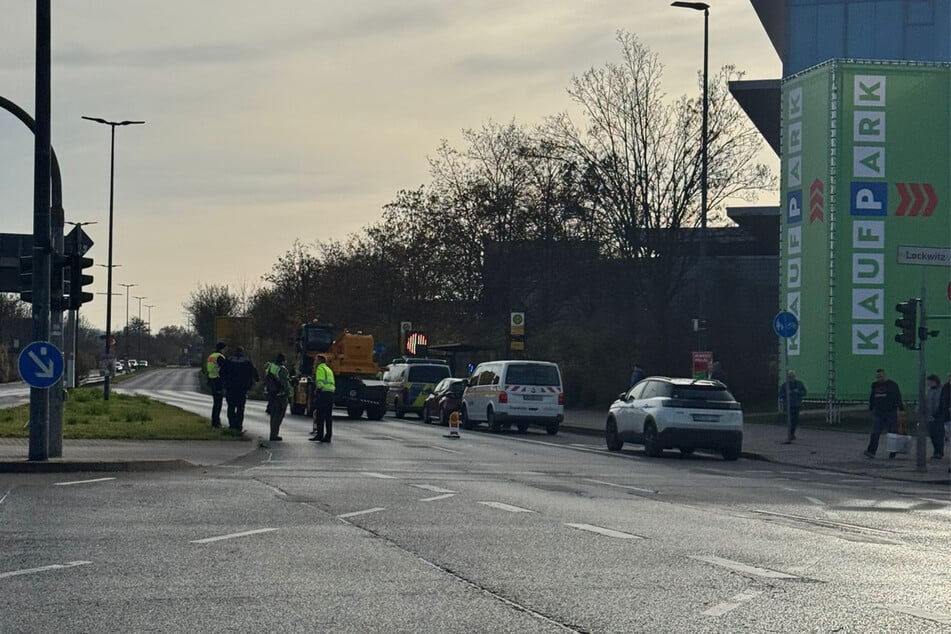 Die Dohnaer Straße ist in Richtung Heidenau gesperrt.