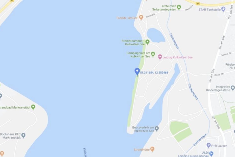 In der Nähe des Campingplatzes am Kulkwitzer See ereignete sich der Unfall.