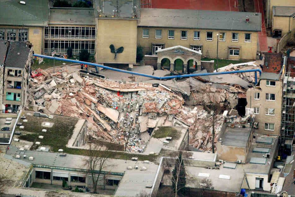 Das Kölner Stadtarchiv lag nach dem Einsturz in Trümmern.