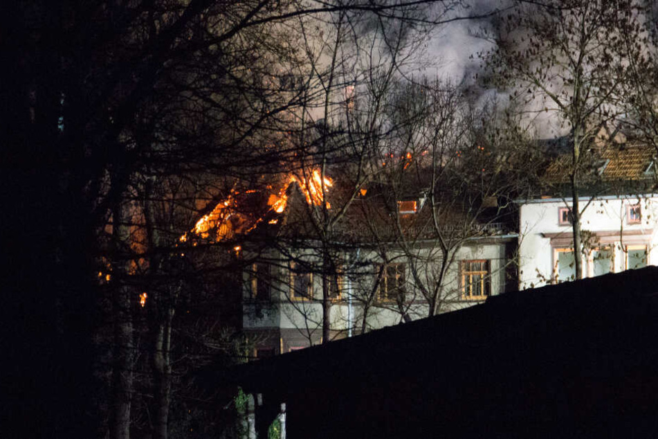 Zwei Häuser in Gotha standen in Flammen.