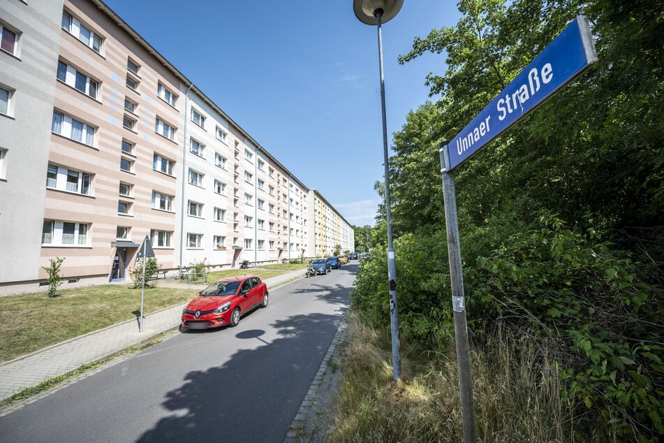 In dieser ruhigen Wohnsiedlung in Döbeln wurde eine Rentnerin (78) von zwei Männern überfallen.