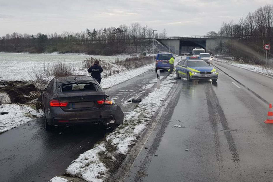 Die Polizei hatte die Krackser Straße gesperrt.