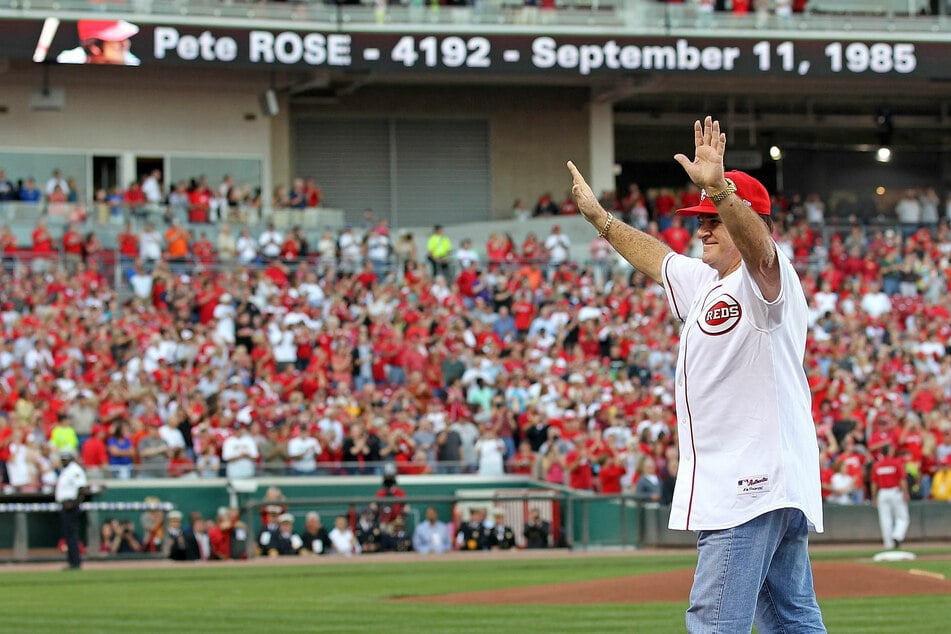 Nicknamed "Charlie Hustle" for his hard-charging effort and dogged determination, Pete Rose set MLB career records, including 4,256 hits.