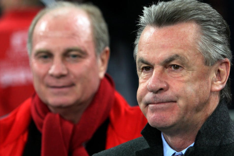 Leben als Fußball-Rentner? Ottmar Hitzfeld (r.) hat Ratschläge für Uli Hoeneß (l.).