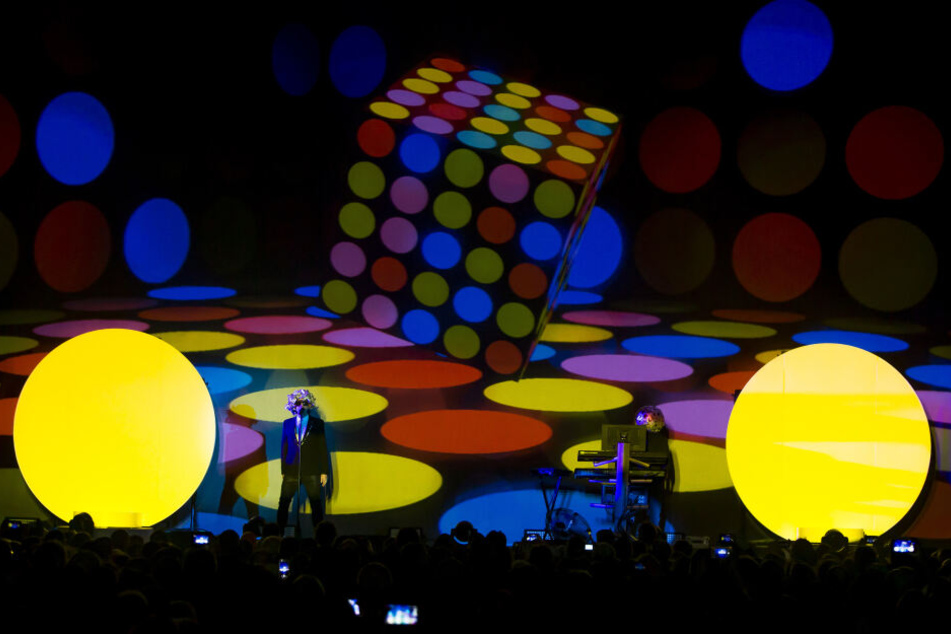 Die Pet Shop Boys beim Gastspiel zur "Super"-Tour vor drei Jahren in Leipzig.