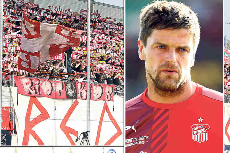 Das Zuschauerinteresse an der Partie gegen den Halleschen FC war im Vorfeld nicht besonders groß. Hoffentlich ändert sich das bis zum Anpfiff noch. re.: Torsten Ziegner