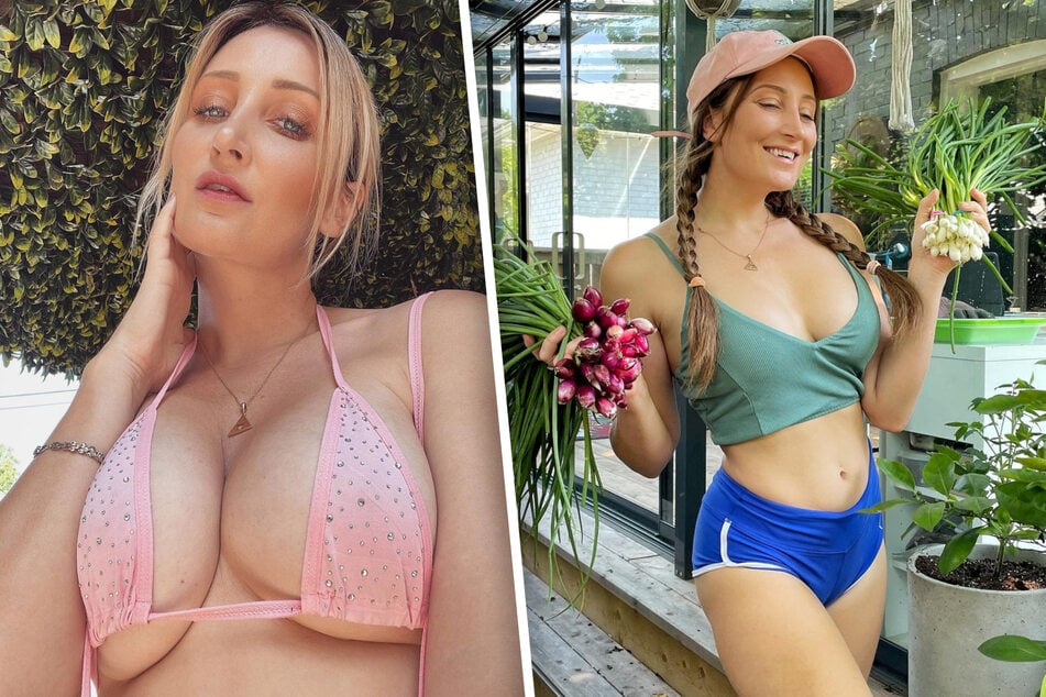Holly Wolf (33) verdient ihr Geld als YouTuberin und OnlyFans-Model - und dabei verwandelt sie sich auch immer wieder in eine sexy Gärtnerin.