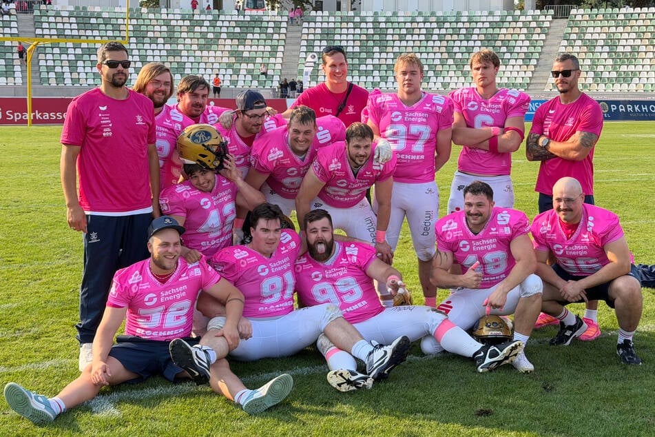 Dresdens D-Line hat in dieser Saison mal so richtig Spaß. Max von Mühldorfer (23, Nr. 91) ist mittendrin.
