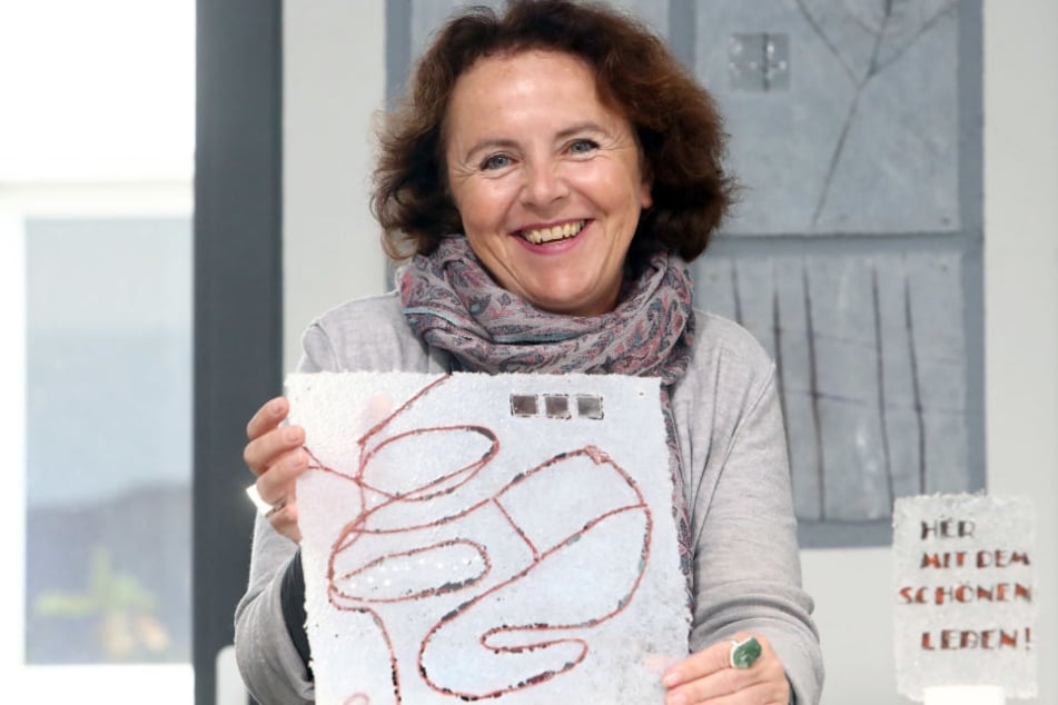 Kunst ist, was man dafür hält. Anett Tanger hat auch ein Herz für Abstraktes.