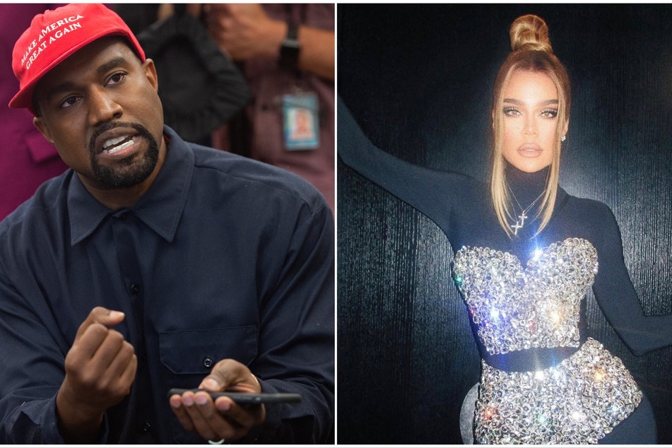 Kanye "Ye" West (l) viciously dragged Khloé Kardashian after the latter defended Kim Kardashian.
