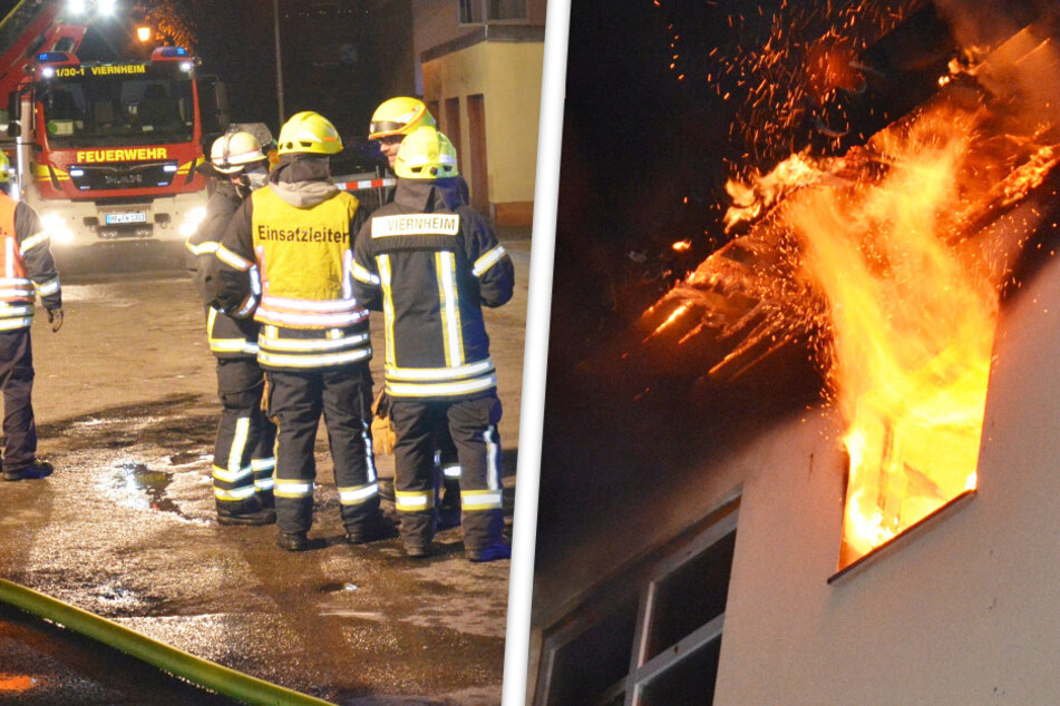 Flammen schlagen aus den Fenstern: Brand in Hochhaus wird zu Herkules-Aufgabe für Feuerwehr