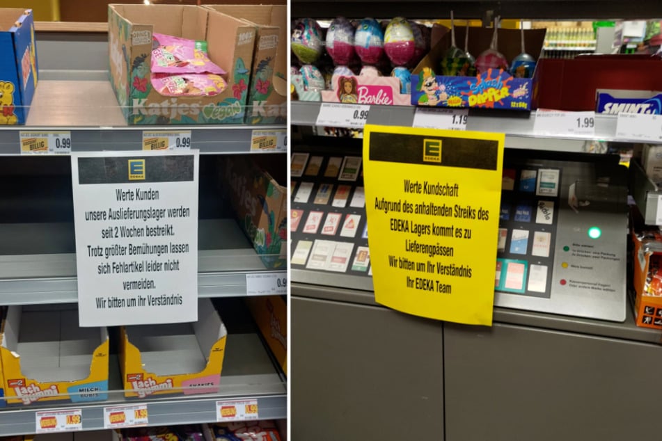 Erste Edeka-Regale bleiben leer.