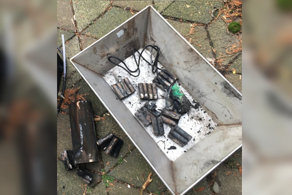 Der explodierte E-Bike-Akku.