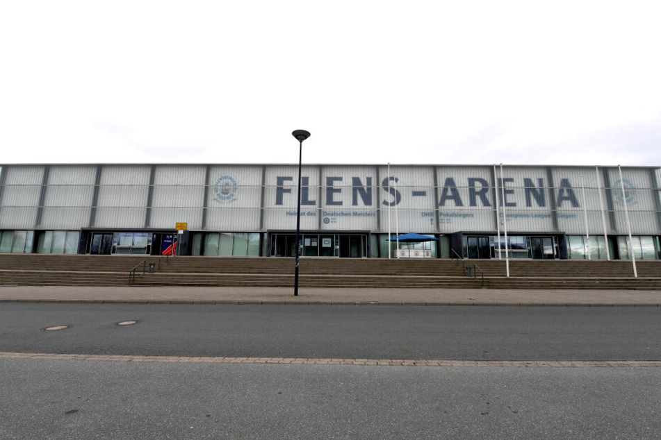Blick auf die Flens-Arena.