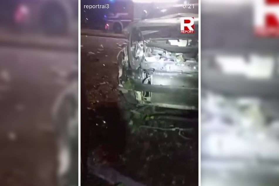 Das Auto des italienischen Journalisten Sigfrido Ranucci wurde komplett zerstört.