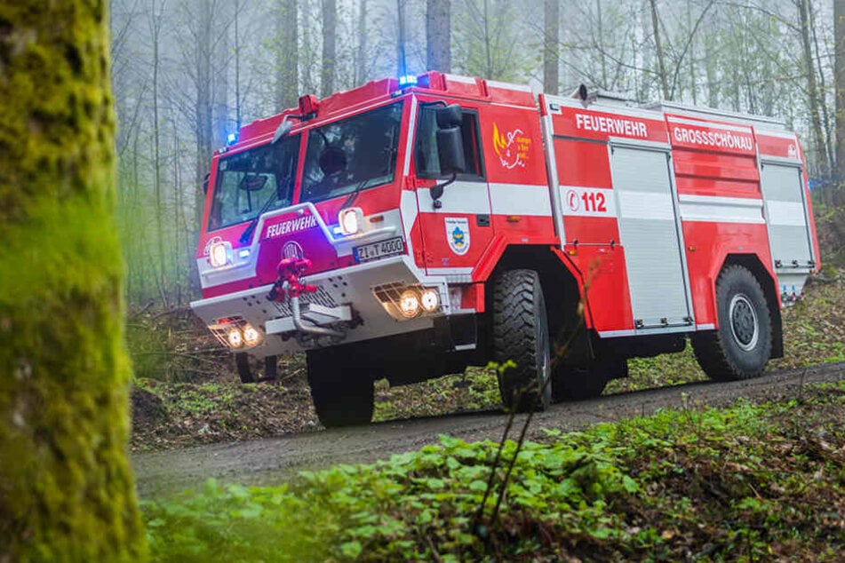 Bullig, wendig, relativ flach: Im Wald spielt das tschechische Löschfahrzeug
seine Vorteile souverän aus.