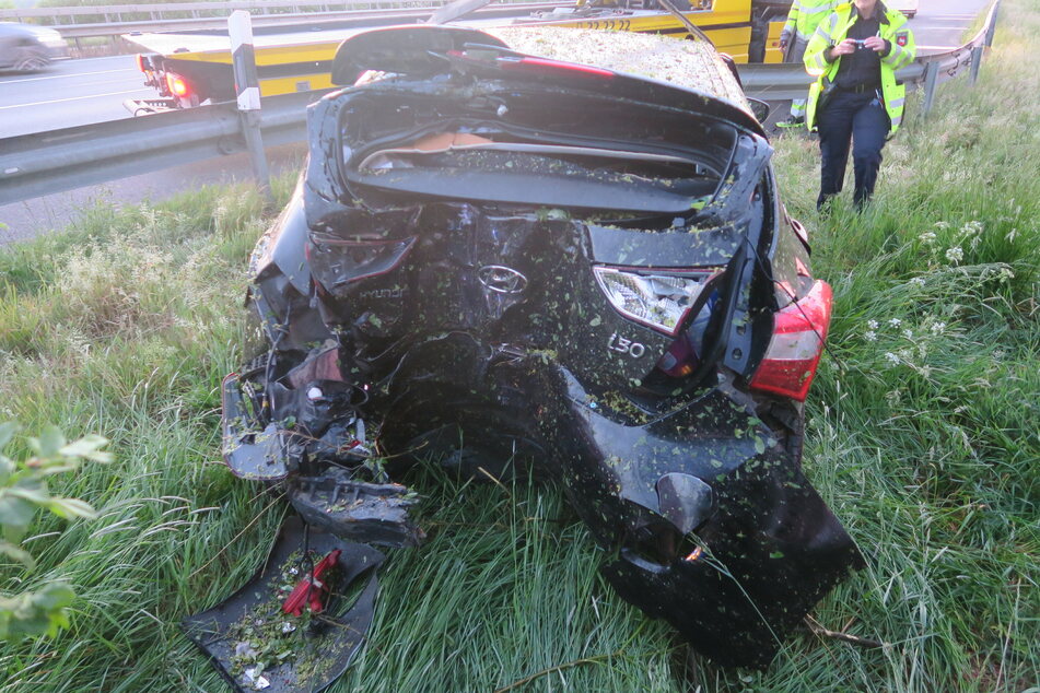 Der Wagen des 48-Jährigen wurde bei dem Unfall stark beschädigt.