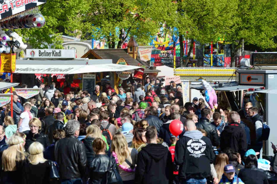Zahlreiche Besucher feiern das Baumblütenfest.