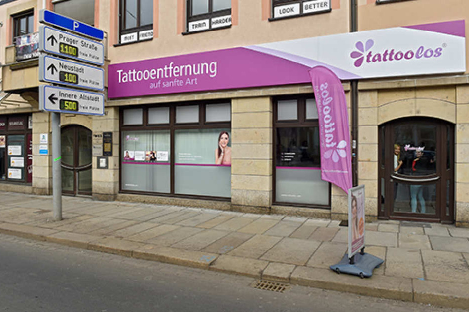 Auf der Bautzner Straße behandelt "tattoolos" ab Samstag die ersten
Kunden.