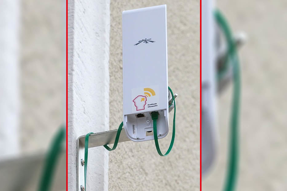 Ein Router des Freifunk-Vereins am Brühl.