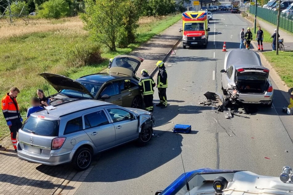 Die Hallesche Straße im Leipziger Nordwesten wurde gesperrt.