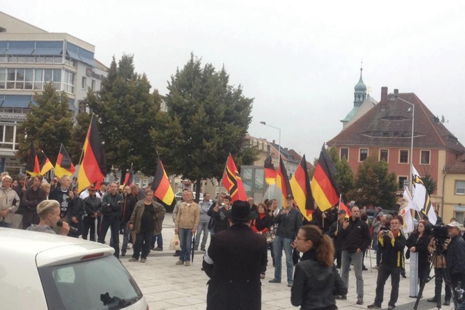 Die Demonstration auf dem Kornmarkt.
