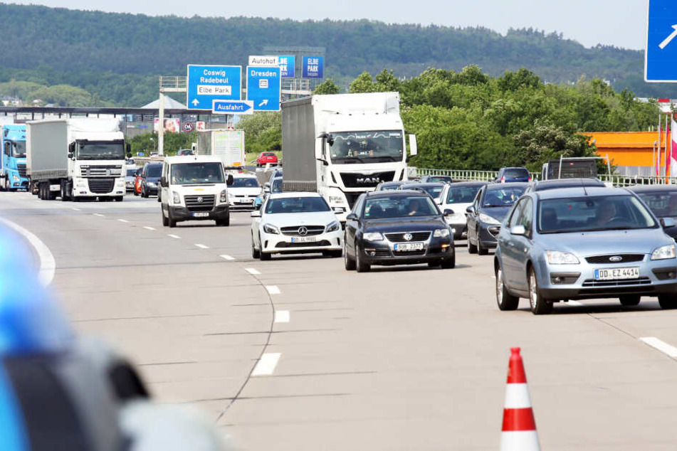 Auf der A4 Höhe Dresden-Neustadt wird es für drei Tage richtig eng - aber nur Richtung Görlitz.