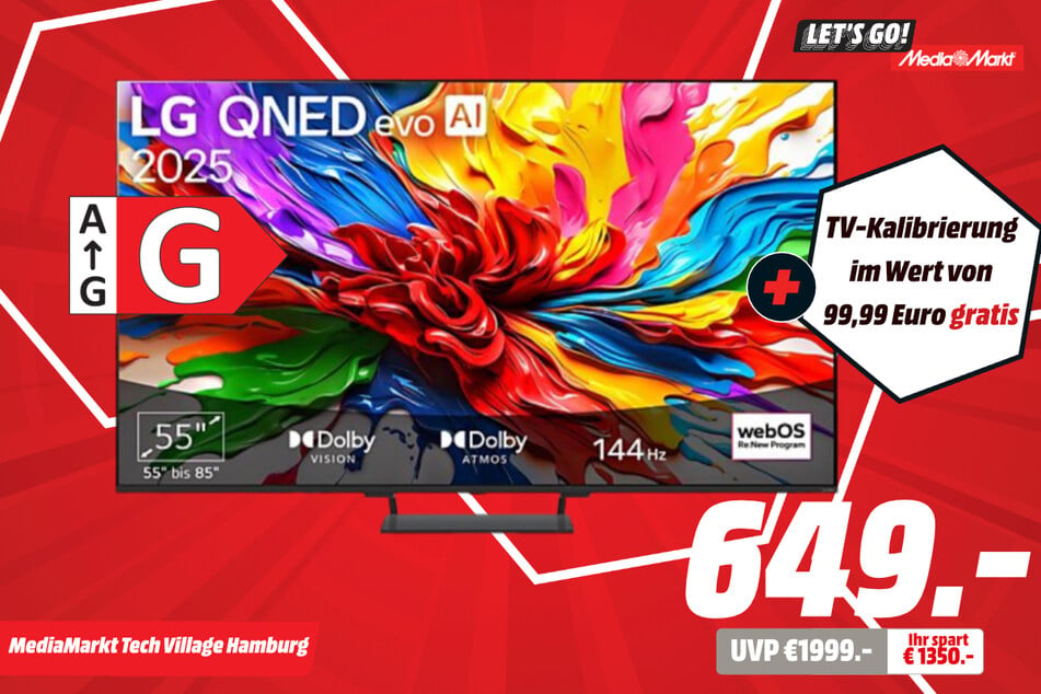 55-Zoll LG-Fernseher für 649 statt 1.999 Euro (TV-Kalibrierung inklusive).