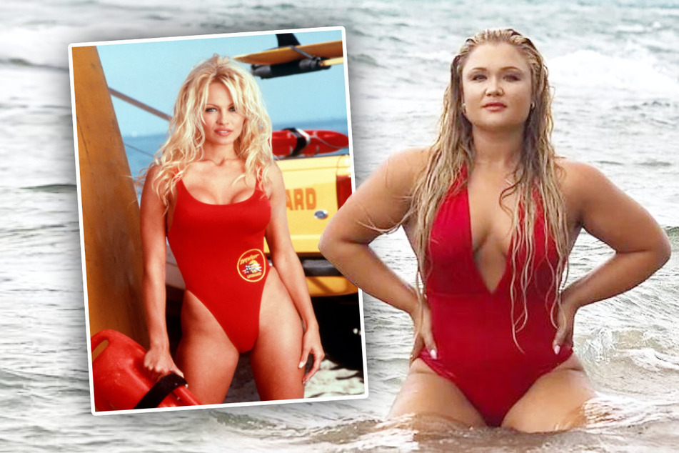 Sophia Thiel in rotem Badeanzug im Meer: Pamela Anderson? "Kann einpacken!"