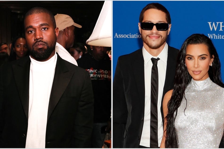 Kim Kardashian (r) got honest about her splits from Pete Davidson and Kanye West (l).