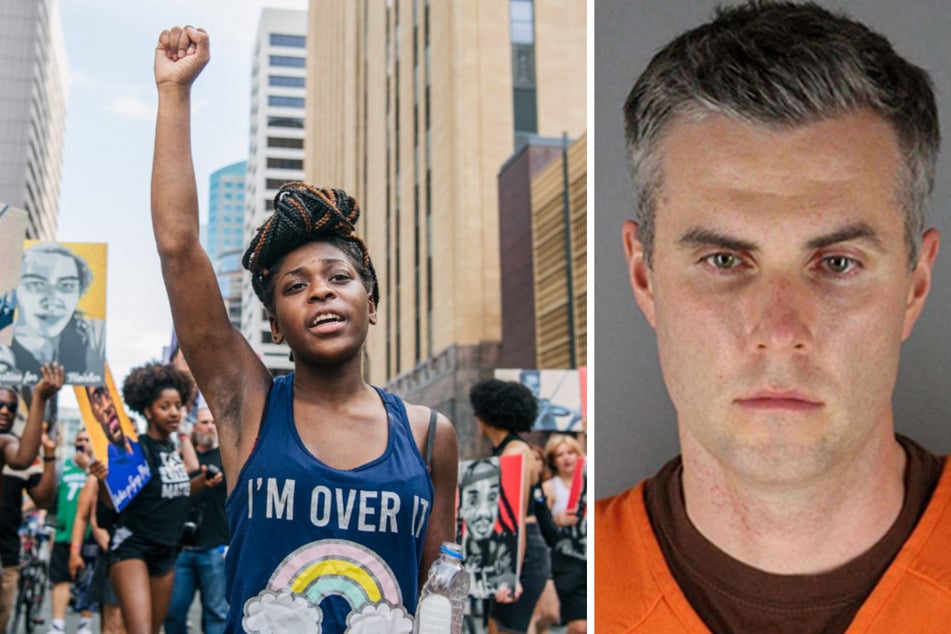 Ex-Minneapolis cop Thomas Lane (r.) has pleaded guilty to second-degree manslaughter in the murder of George Floyd, which renewed Black Lives Matter protests (l.) around the world.