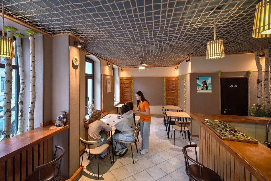 Innenansicht des Cafés in der Kanzlerstraße 74.