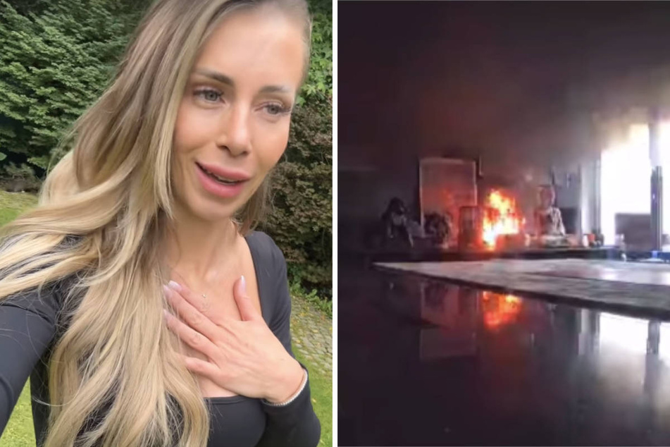Aline Schulte im Hoff (37) ist beim Anblick des Feuers in Panik ausgebrochen.