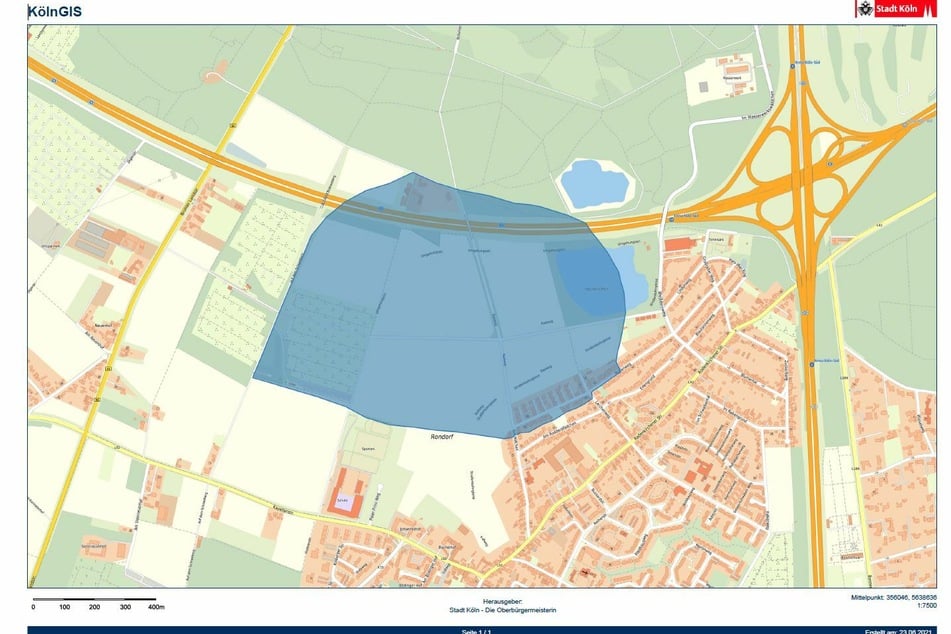 Die Bomben amerikanischer Bauart müssen noch am Donnerstag entschärft werden. Die Grafik der Stadt Köln zeigt den Evakuierungsbereich an.