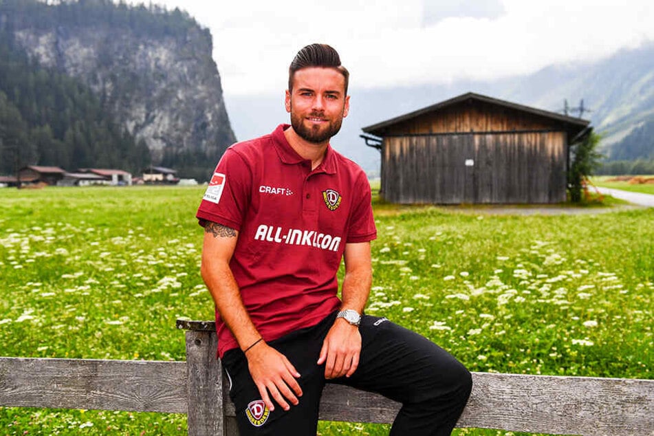 Entspannung! Niklas Kreuzer genießt hinter dem Dynamo-Teamhotel in Längenfeld die frische Luft, die Ruhe und den Anblick der Berge.
