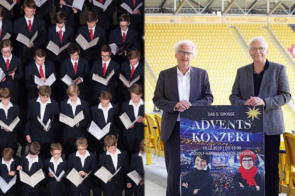 Kreuzchor und Kapellknaben erstmals gemeinsam beim Adventskonzert im Stadion