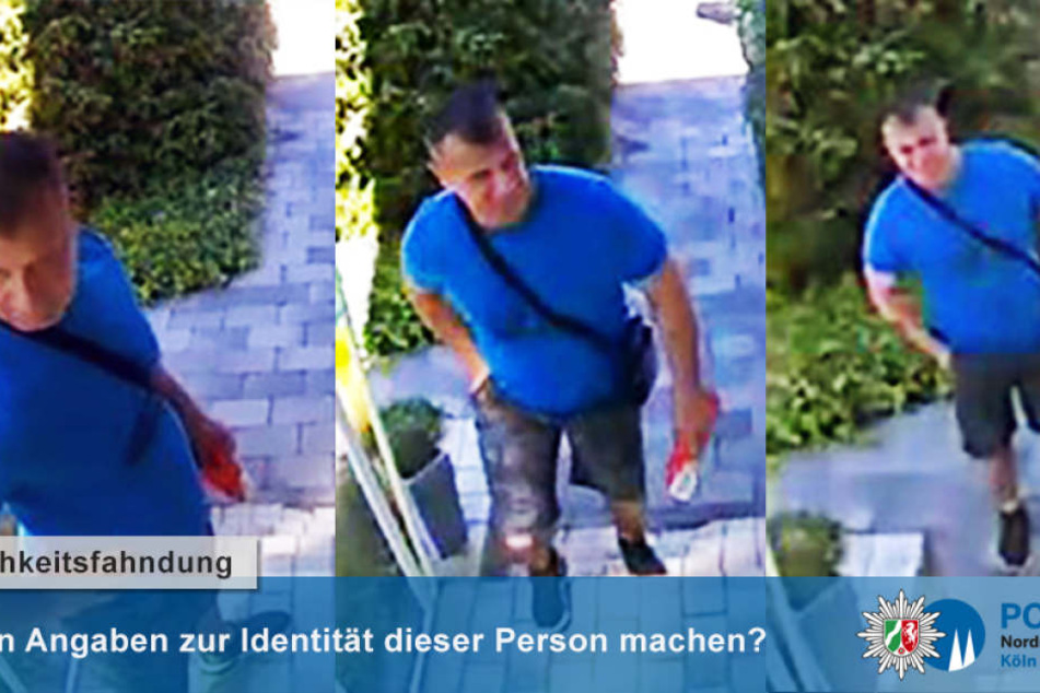 Der mutmaßliche Einbrecher wurde fotografiert.
