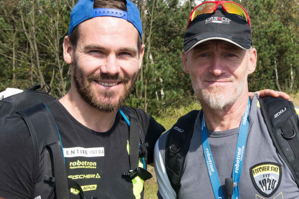 Michael Rösch mit seinem ehemaligen Trainer Klaus Siebert, der an Krebs starb.