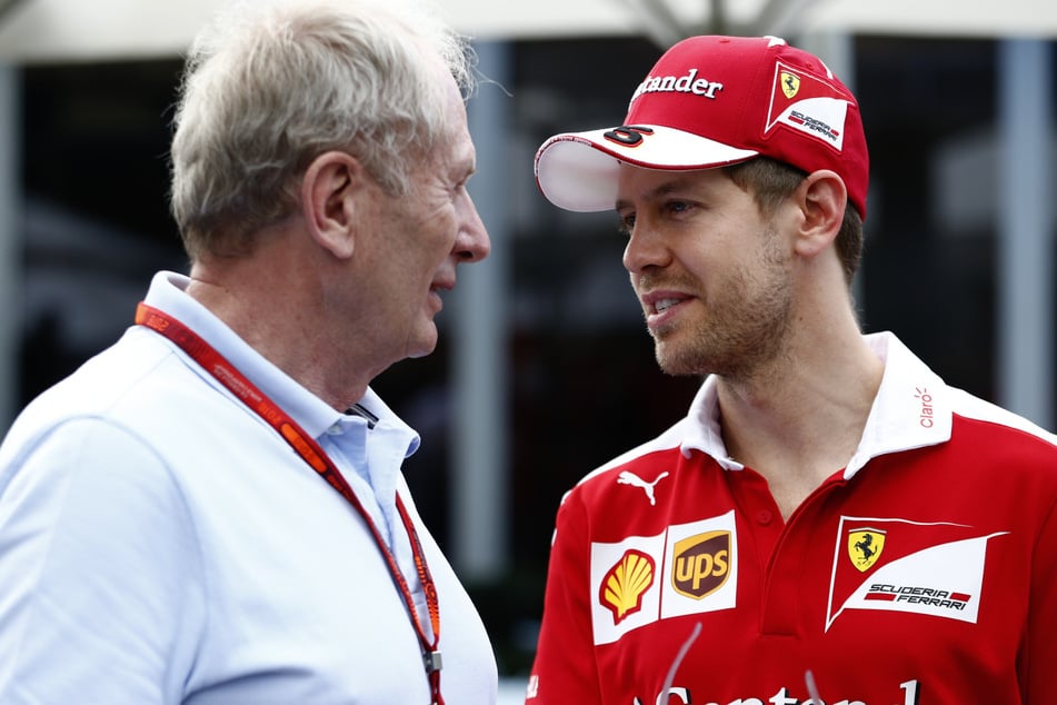 Von 2015 bis 2020 fuhr Sebastian Vettel (r.) für Ferrari. Ein Titel gelang ihm dort aber nicht.