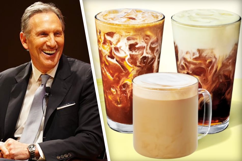 Starbucks-CEO Howard Schultz (69) ist von der öligen Kaffee-Kreation zumindest überzeugt!